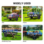 Remorque basculante en acier robuste pour VTT, capacité de 680 kg, 0,42 m³ avec côtés amovibles pour le jardin et la cour