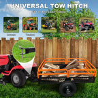Remorque basculante en acier robuste pour VTT, capacité de 680 kg, 0,42 m³ avec côtés amovibles pour le jardin et la cour
