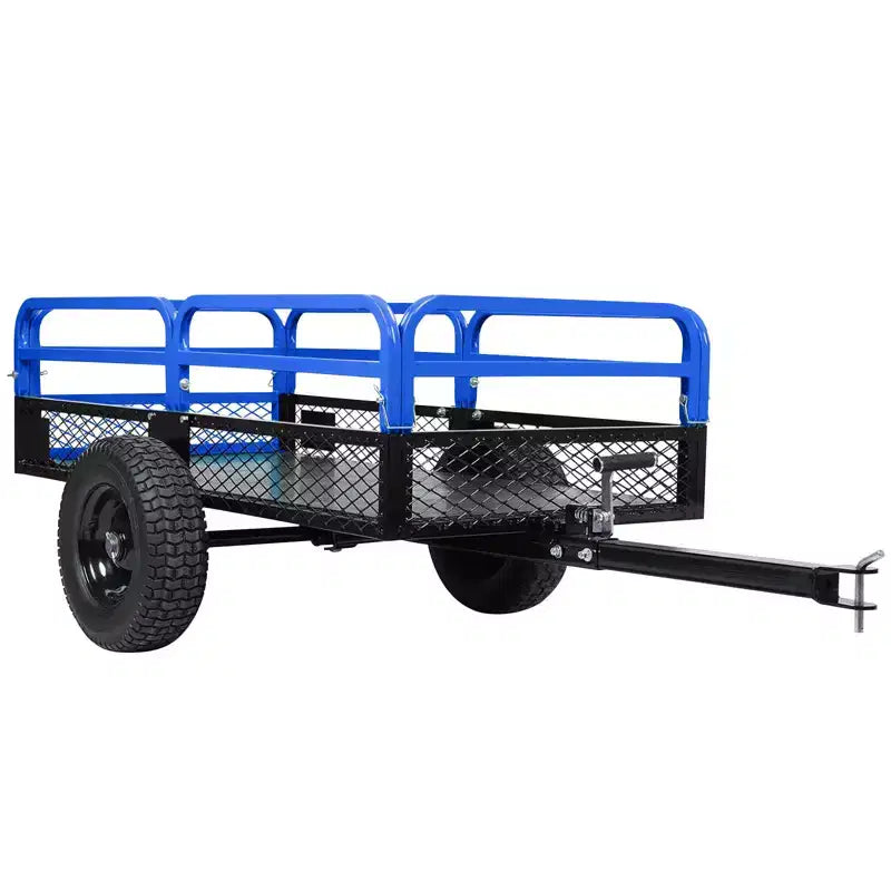 Remorque basculante en acier robuste pour VTT, capacité de 680 kg, 0,42 m³ avec côtés amovibles pour le jardin et la cour