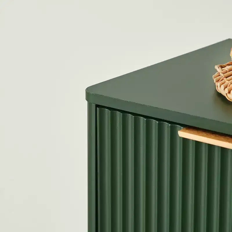 JVNOXK Buffet moderne ondulé de 170 cm, armoire à 6 portes avec fonction de rangement, convient pour la cuisine, la chambre à coucher, le salon, Vert