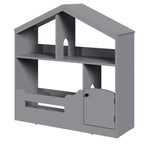 Étagère à livres et meuble de rangement pour jouets à 2 niveaux pour enfants, bibliothèque en bois, étagère à livres pour chambres d'enfants, présentoir de livres pour enfants pour chambre à coucher ou salle de classe