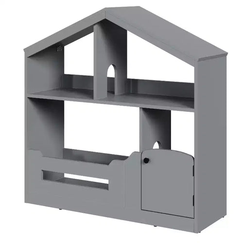 Étagère à livres et meuble de rangement pour jouets à 2 niveaux pour enfants, bibliothèque en bois, étagère à livres pour chambres d'enfants, présentoir de livres pour enfants pour chambre à coucher ou salle de classe