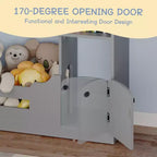 Étagère à livres et meuble de rangement pour jouets à 2 niveaux pour enfants, bibliothèque en bois, étagère à livres pour chambres d'enfants, présentoir de livres pour enfants pour chambre à coucher ou salle de classe