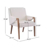 Christopher Knight Home Lindiwe – Ensemble de salle à manger moderne 7 pièces en bois d'hévéa avec table rectangulaire et revêtement en lin