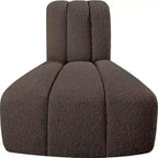 Chaise d'angle inversé en tissu bouclé Arc Meridian Furniture