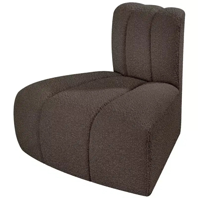 Chaise d'angle inversé en tissu bouclé Arc Meridian Furniture