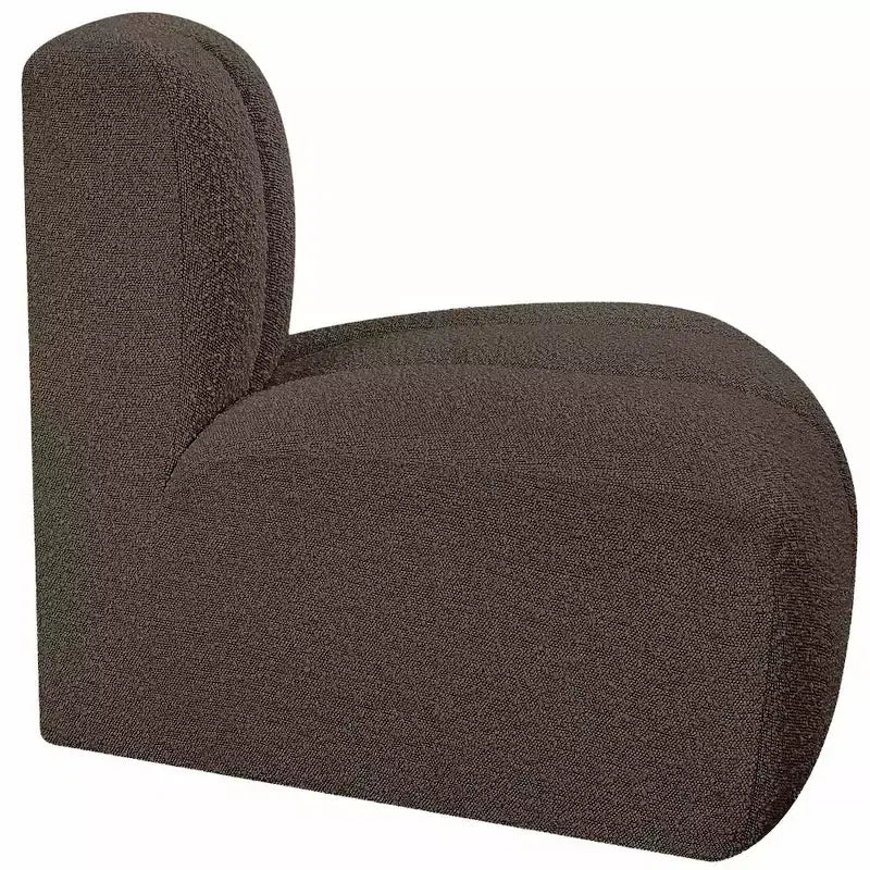 Chaise d'angle inversé en tissu bouclé Arc Meridian Furniture