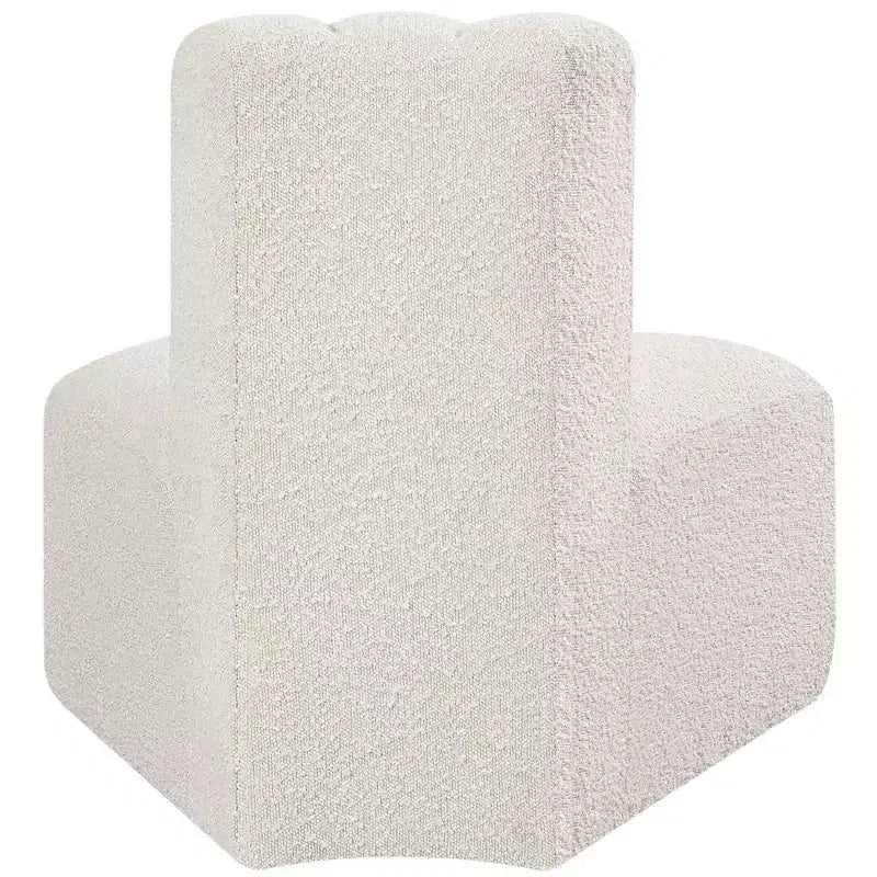 Chaise d'angle inversé en tissu bouclé Arc Meridian Furniture