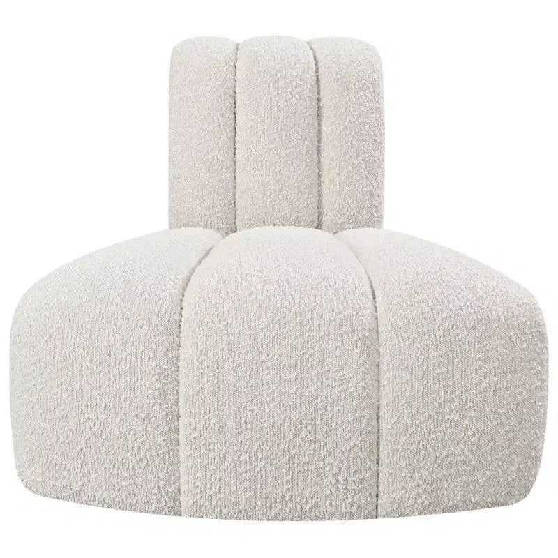 Chaise d'angle inversé en tissu bouclé Arc Meridian Furniture