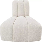 Chaise d'angle inversé en tissu bouclé Arc Meridian Furniture