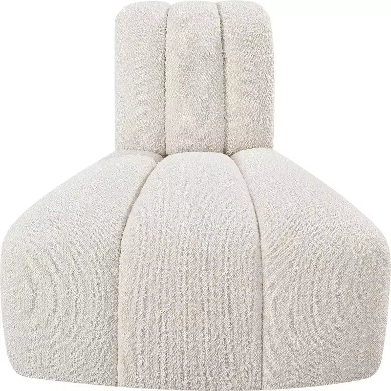 Chaise d'angle inversé en tissu bouclé Arc Meridian Furniture