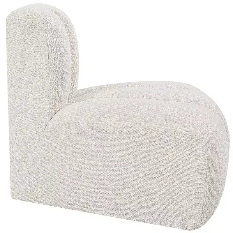 Chaise d'angle inversé en tissu bouclé Arc Meridian Furniture