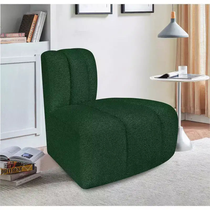 Chaise d'angle inversé en tissu bouclé Arc Meridian Furniture