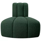 Chaise d'angle inversé en tissu bouclé Arc Meridian Furniture