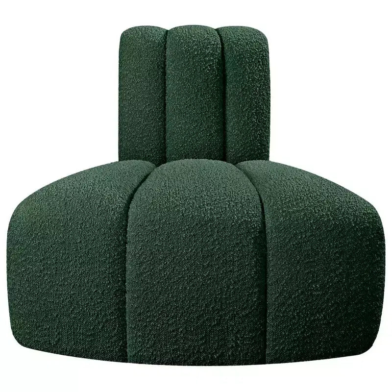 Chaise d'angle inversé en tissu bouclé Arc Meridian Furniture