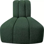 Chaise d'angle inversé en tissu bouclé Arc Meridian Furniture