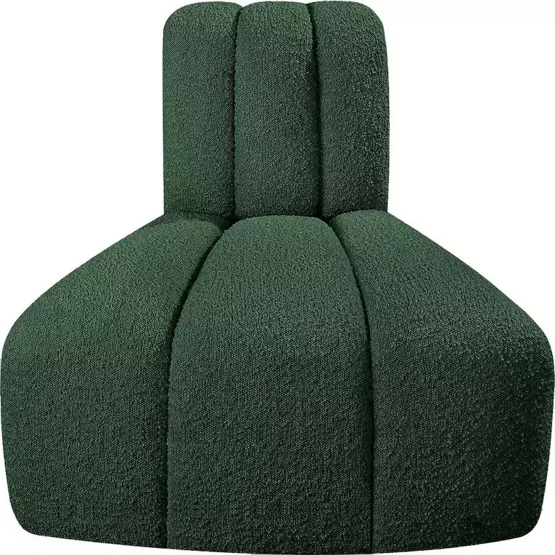 Chaise d'angle inversé en tissu bouclé Arc Meridian Furniture