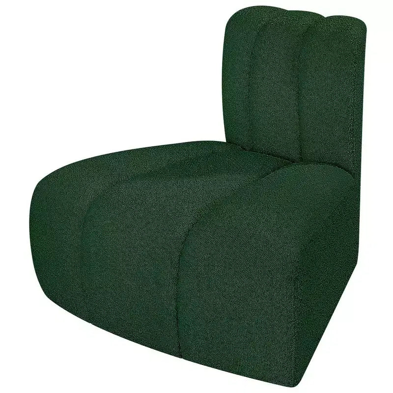 Chaise d'angle inversé en tissu bouclé Arc Meridian Furniture