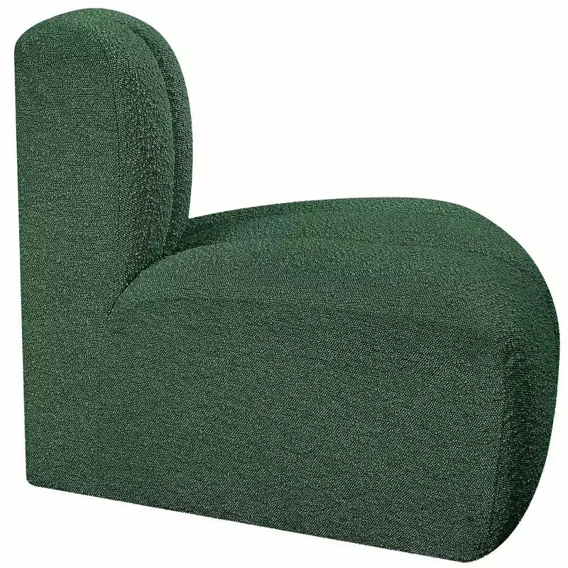 Chaise d'angle inversé en tissu bouclé Arc Meridian Furniture