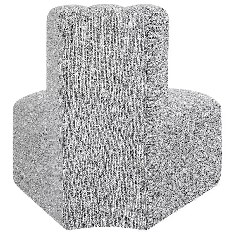 Chaise d'angle inversé en tissu bouclé Arc Meridian Furniture