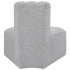 Chaise d'angle inversé en tissu bouclé Arc Meridian Furniture