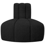 Chaise d'angle inversé en tissu bouclé Arc Meridian Furniture