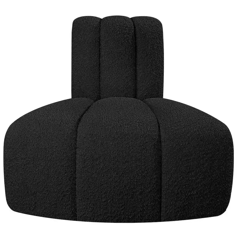 Chaise d'angle inversé en tissu bouclé Arc Meridian Furniture
