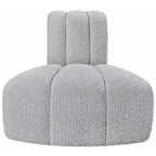 Chaise d'angle inversé en tissu bouclé Arc Meridian Furniture