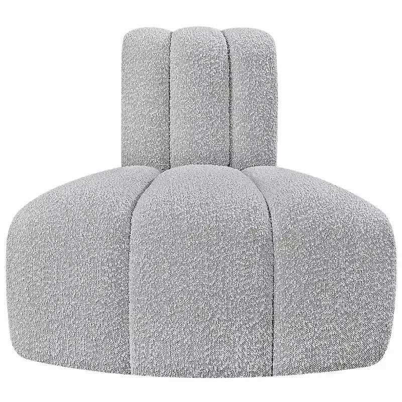 Chaise d'angle inversé en tissu bouclé Arc Meridian Furniture
