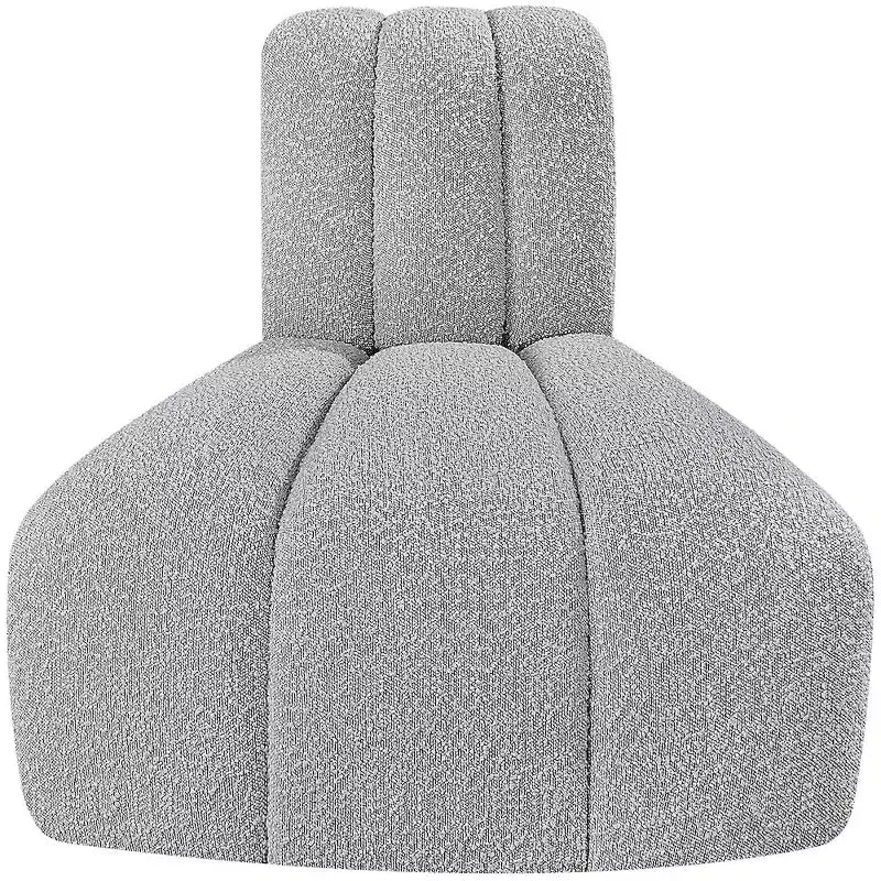 Chaise d'angle inversé en tissu bouclé Arc Meridian Furniture
