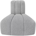 Chaise d'angle inversé en tissu bouclé Arc Meridian Furniture