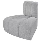 Chaise d'angle inversé en tissu bouclé Arc Meridian Furniture