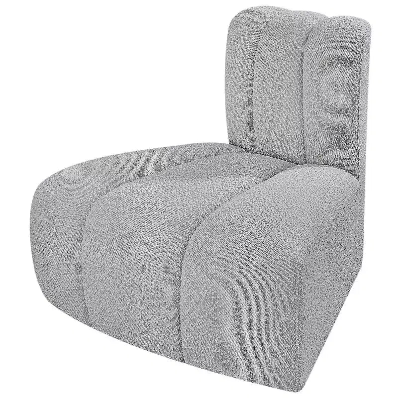 Chaise d'angle inversé en tissu bouclé Arc Meridian Furniture