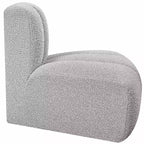 Chaise d'angle inversé en tissu bouclé Arc Meridian Furniture
