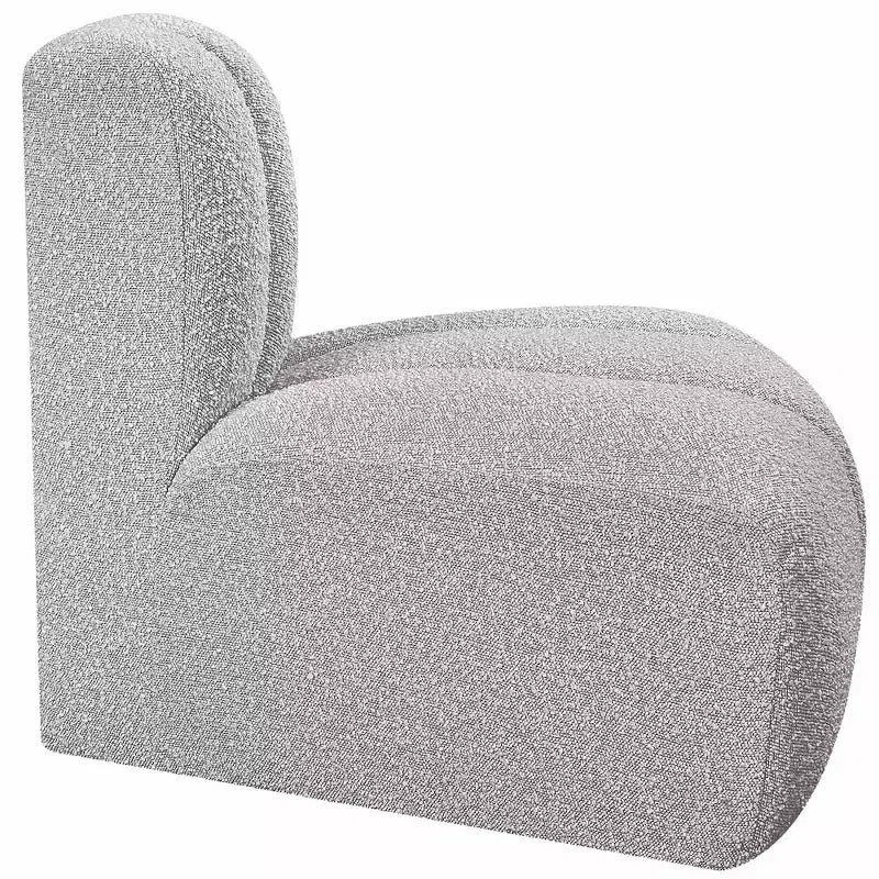 Chaise d'angle inversé en tissu bouclé Arc Meridian Furniture