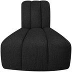 Chaise d'angle inversé en tissu bouclé Arc Meridian Furniture