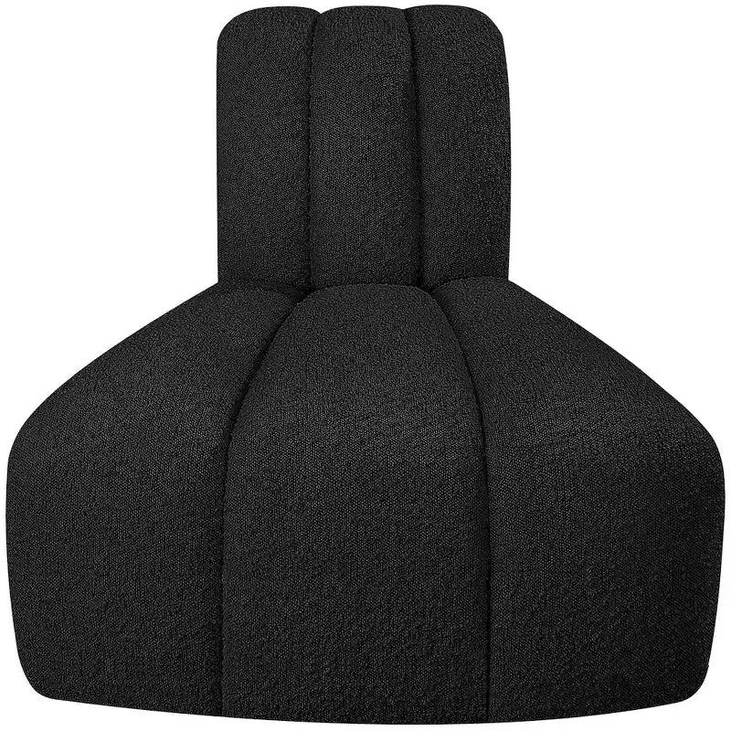 Chaise d'angle inversé en tissu bouclé Arc Meridian Furniture