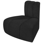 Chaise d'angle inversé en tissu bouclé Arc Meridian Furniture