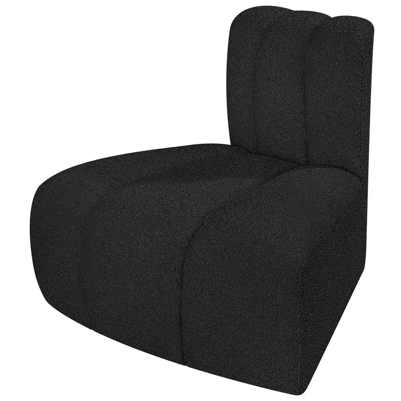 Chaise d'angle inversé en tissu bouclé Arc Meridian Furniture
