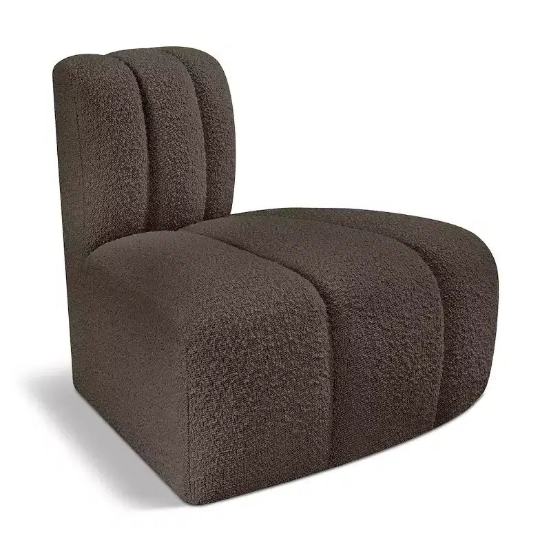 Chaise d'angle inversé en tissu bouclé Arc Meridian Furniture
