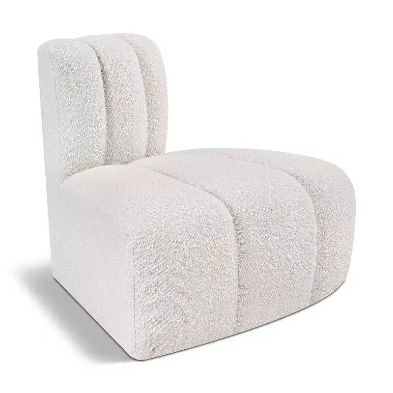 Chaise d'angle inversé en tissu bouclé Arc Meridian Furniture