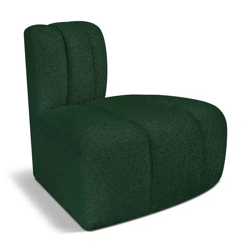 Chaise d'angle inversé en tissu bouclé Arc Meridian Furniture
