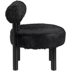 Chaise Ambre en Tissu Shearing Végan de Meridian Furniture