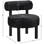 Chaise Ambre en Tissu Shearing Végan de Meridian Furniture