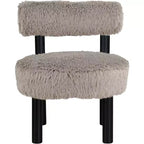 Chaise Ambre en Tissu Shearing Végan de Meridian Furniture