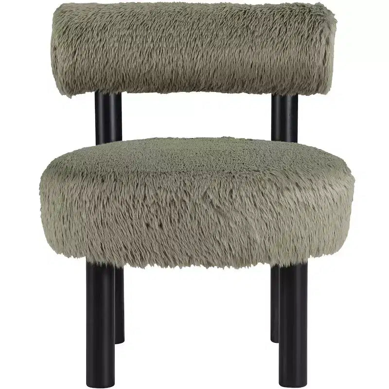 Chaise Ambre en Tissu Shearing Végan de Meridian Furniture