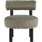 Chaise Ambre en Tissu Shearing Végan de Meridian Furniture