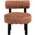 Chaise Ambre en Tissu Shearing Végan de Meridian Furniture