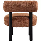 Chaise Ambre en Tissu Shearing Végan de Meridian Furniture