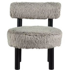 Chaise Ambre en Tissu Shearing Végan de Meridian Furniture
